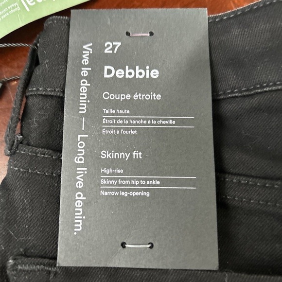 Frank and Oak The Debbie High Rise Skinny Jean Black Size 27 (30x29) NWT - Picture 4 of 10